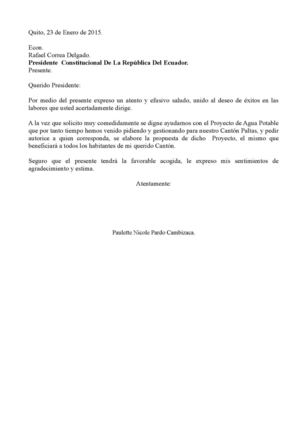 Oficio Al Presidente