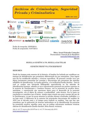 Huella genética vs. Huella dactilar
