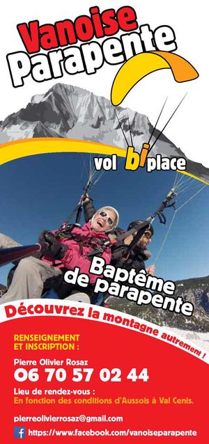 Flyer de Vanoise Parapente