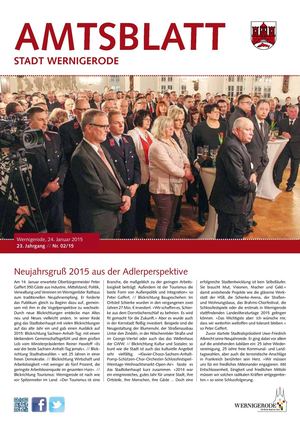 Amtsblatt Stadt Wernigerode / Ausgabe 02/2015