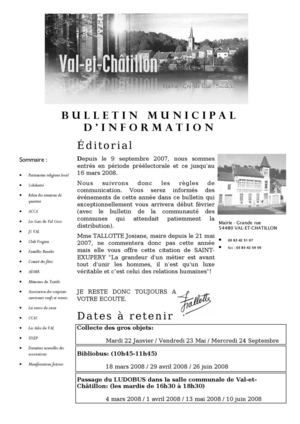 Bulletin 2007 VAL Et CHATILLON