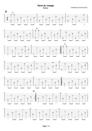 Daran Gens Du Voyage Tablature