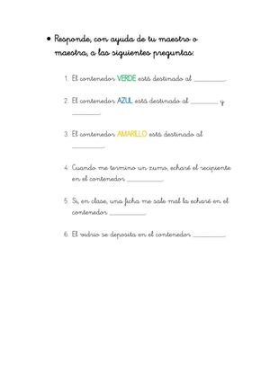 Preguntas Evaluacion Reciclaje
