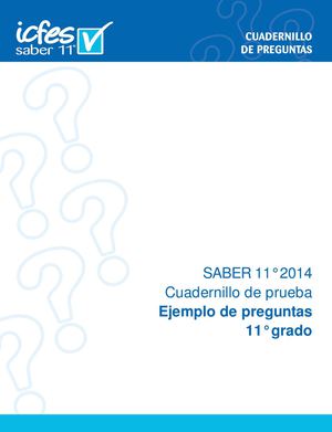 Cuadernillo Saber 11 2014