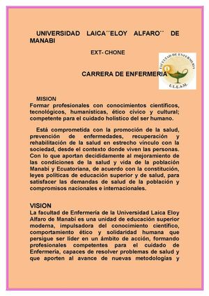 Mision Y Vision Enfermeria