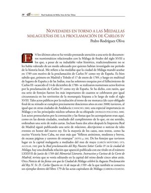 Medallas de la proclamación de Carlos IV en Málaga