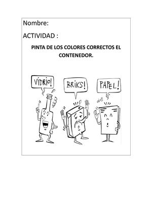 ficha para colorear para educación infantil