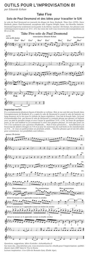 Outil N 81 Take Five