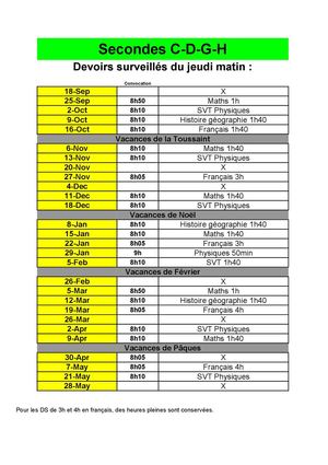 Calendrier DS 2014 2015