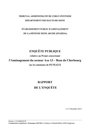 1 Rapport Enquête publique Rose de Cherbourg