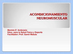 Acondicionamiento Neuromuscular