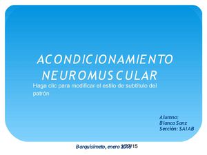 Acondicionamiento Neuromuscular Educ. Fisica