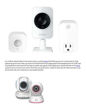 Home Security Corliss Group Experts - D-Link onsker a invadere hjemme med sikkerhet kameraer