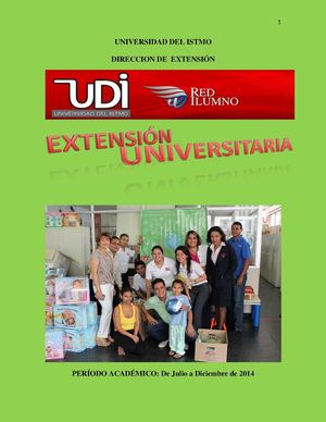 Informes De Extensión UDELISTMO-2014 2
