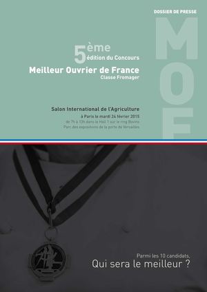 5ème édition du Concours Meilleur Ouvrier de France Classe Fromager