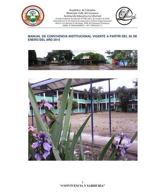 Manual De Convivencia Enero 2015