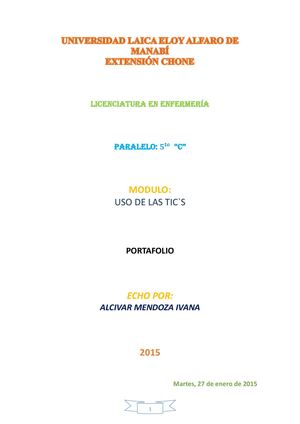 Folder De Uso De La Tic´s