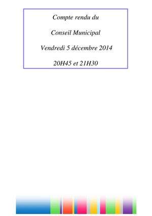 Séance du 5 décembre