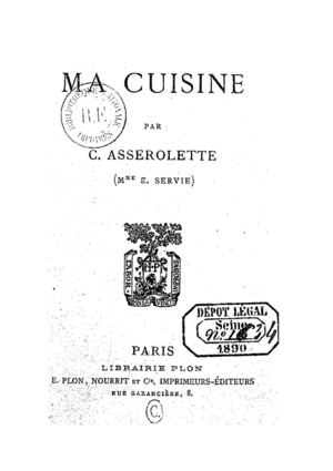 Ma Cuisine - 1890