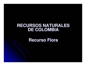 Conservación de la flora Colombiana
