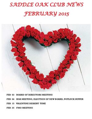 201502 February Saddle Oak Club Newsletter