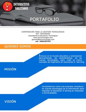 Portafolio Empresarial Interactive Solutions