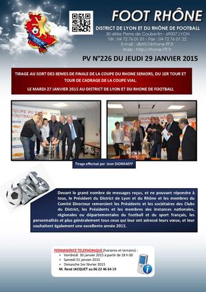 PV 226 du jeudi 29 janvier 2015