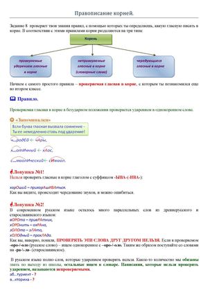 Правописание корней