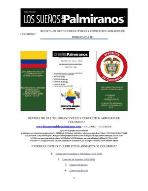 Revista N0 28 2 Guerras Civiles Y Conflictos Armados En La Historia De Colombia