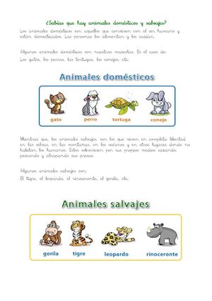 Diferencias entre animales domésticos y salvajes
