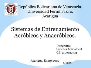 sistemas de entrenamiento aerobicos y anaerobico