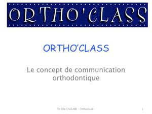 9° Le Concept Orthoclass. FR