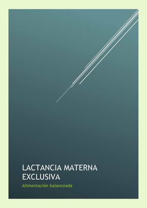 lactancia materna exclusiva