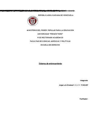 Sistemas De Entrenamientos