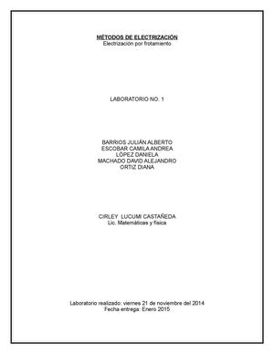 Metodos De Electrizacion