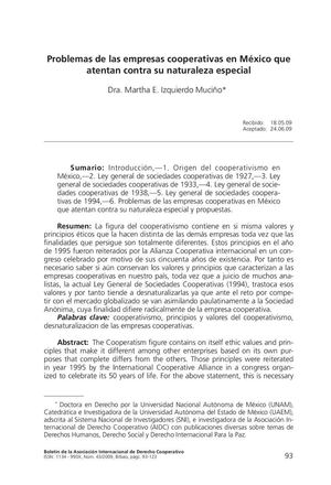 Dialnet Problemas De Las Empresas Cooperativas En Mexico Que Atent 3074487