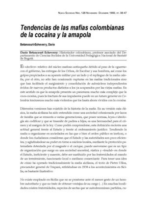 Tendencias de las mafias Colombianas de La Cocaína y la amapola