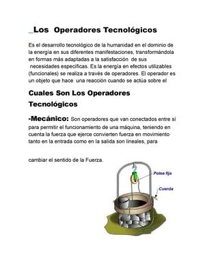 Los Operadores Tecnologicos
