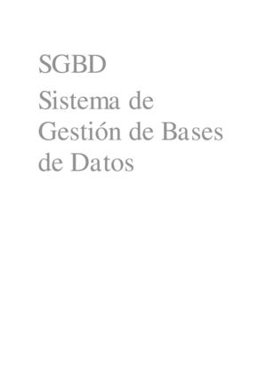 7 Sgbd Sistema Gestor De Bases De Datos
