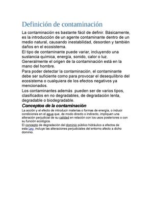 Definición De Contaminación