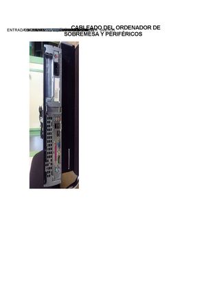 Cableado Del Ordenador De Sobremesa Y Periféricos