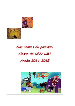 Nos contes du pourquoi