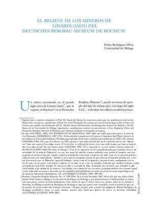 Relieve con un grupo de mineros de Linares (Jaén)