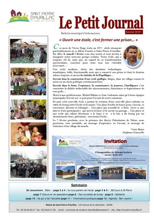 petit journal janvier 2015