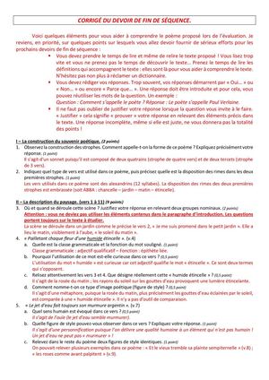 Corrigé Du Devoir De Fin De Séquence Blog