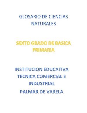 Glosario Ciencias Naturales