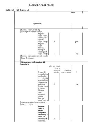 Barem De Corectare