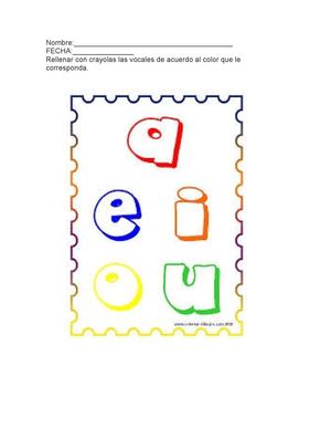 Rellena Las Vocales