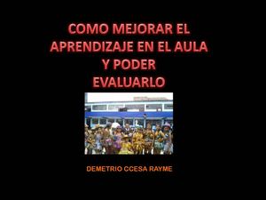 La Mejora De Los Aprendizajes En La Escuela Ccesa007