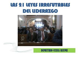 Las Leyes Irrefutables Del Liderazgo Ccesa0035